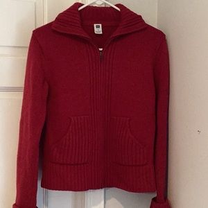 Red Gap sweater cardigan
